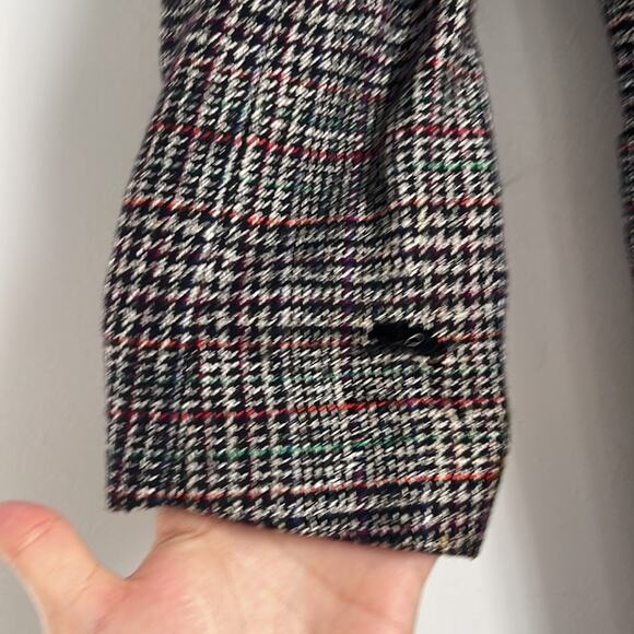 Vintage Christian Dior wool plaid pleated skirt double breasted blazer suit sz 6 - Picture 5 of 13